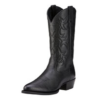 Ariat Mens Heritage R-Toe Western Boots (10002218) Black Deertan
