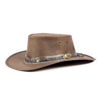 Jacaru Roo Nomad Outback Traveller Hat (1111) Brown [AD]