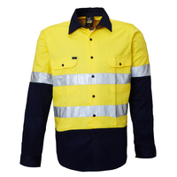 Ritemate Childrens Hi Vis Shirts with Tape (RM4050R) Yellow/Navy