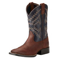 Ariat Childrens Twisted Tycoon Western Boots (10021591) Brazen Brown/Arizona Sky