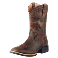 Ariat Mens Sport Wide Square Toe Western Boots (10010963) Distressed Brown