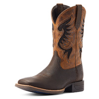 Ariat Mens Cowpuncher VentTEK Western Boots (10044573) Dark Brown /Golden Mustard