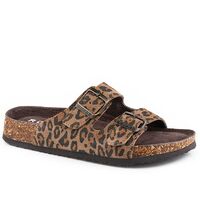Roper Womens Delilah Sandals (21607144) Tan Leopard Suede [SD]