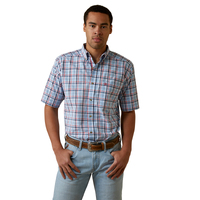 Ariat Mens Pro Series Jasper Classic S/S Shirt (10044893) Light Blue [SD]