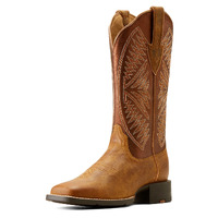 Ariat Womens Round Up Ruidoso Western Boots (10051066) Pearl/Burnished Chestnut