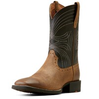 Ariat Mens Sport Wide Square Toe Western Boots (10050993) Barley Brown/Matte Black