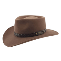 Statesman Unisex Murchison River Wool Felt Hat (S0616671) Light Brown
