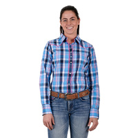 Pure Western Womens Shiloh L/S Shirt (P3S2573787) Blue [SD]