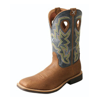 Twisted X Mens Top Hand Western Boots (TCMTH0026) Peanut Distressed/Navy [SD]