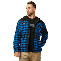 CAT Mens Sequoia Shirt Jacket (1610006) Blue Buffalo Plaid [CW]