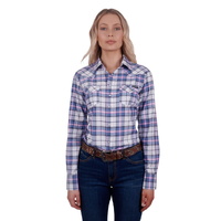 Wrangler Womens Lucy L/S Western Shirt (X4W2127053) Blue/Pink