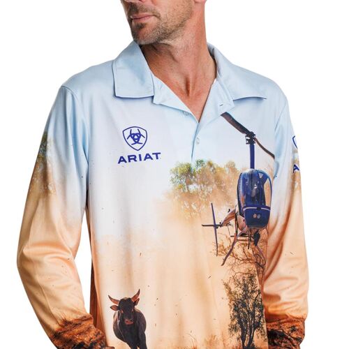 Ariat Unisex L/S Fishing Shirt (2006CLSP) Helimuster XS