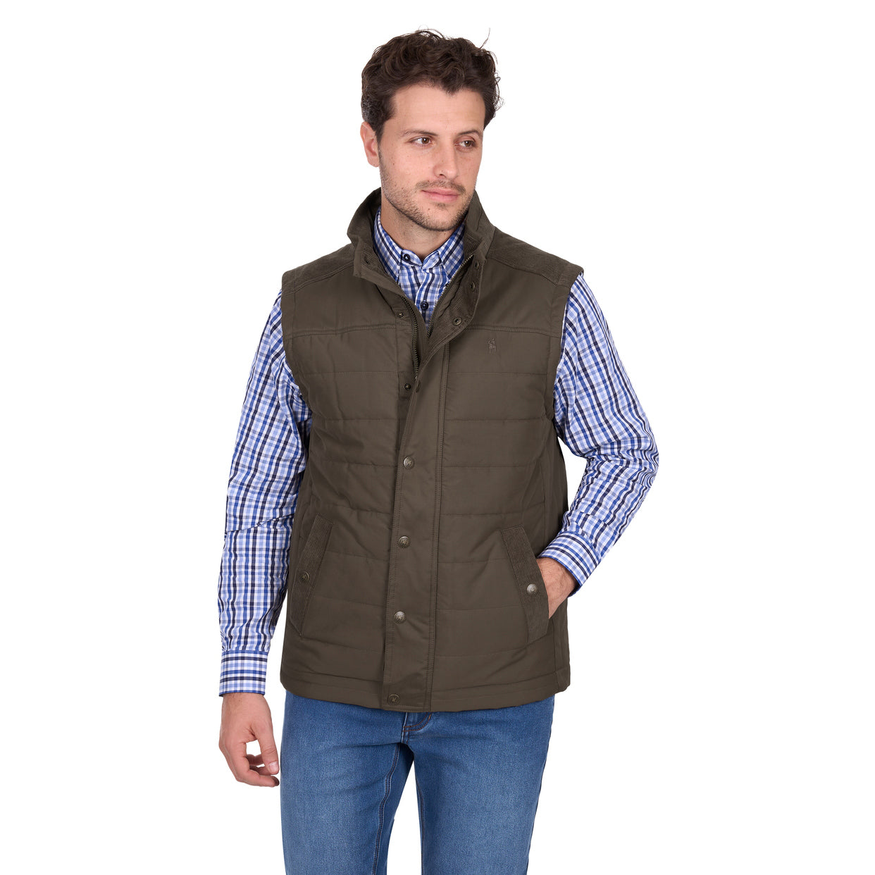 Thomas Cook Mens Matt Vest (T6W1607171) Khaki | Allingtons