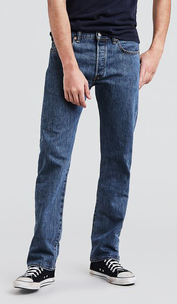 Levi's Mens 501 Original Straight Fit Jeans (00501-0193) Medium Stonewash