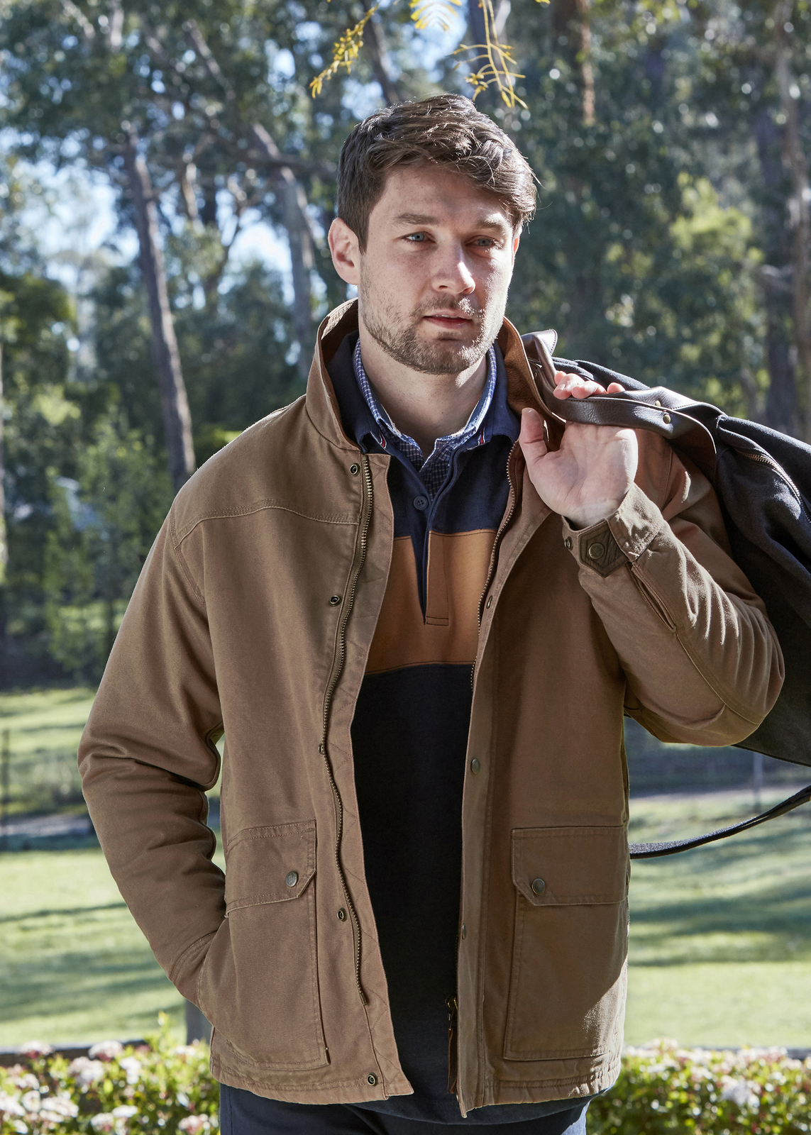 Buy Thomas Cook Mens Canvas Jacket (TCP1711146) Dark Tan Online Australia