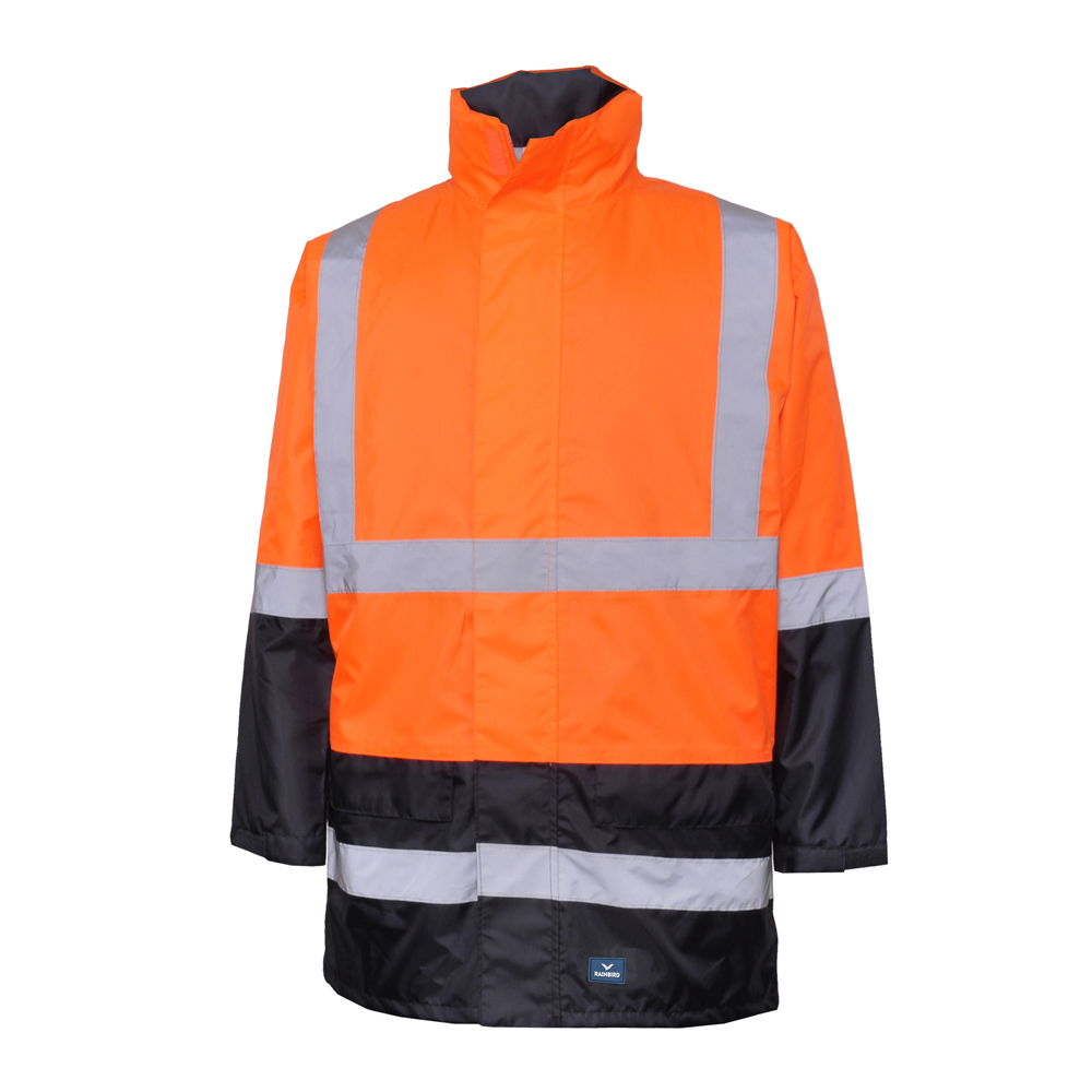 Buy Rainbird Mens Hi Vis Assist Jacket (8466) Orange/Navy Online Australia