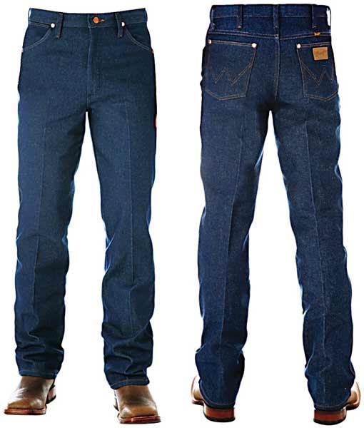 Buy Wrangler Mens Cowboy Cut Slim Fit Rigid Jeans (936DEN) Unwashed ...