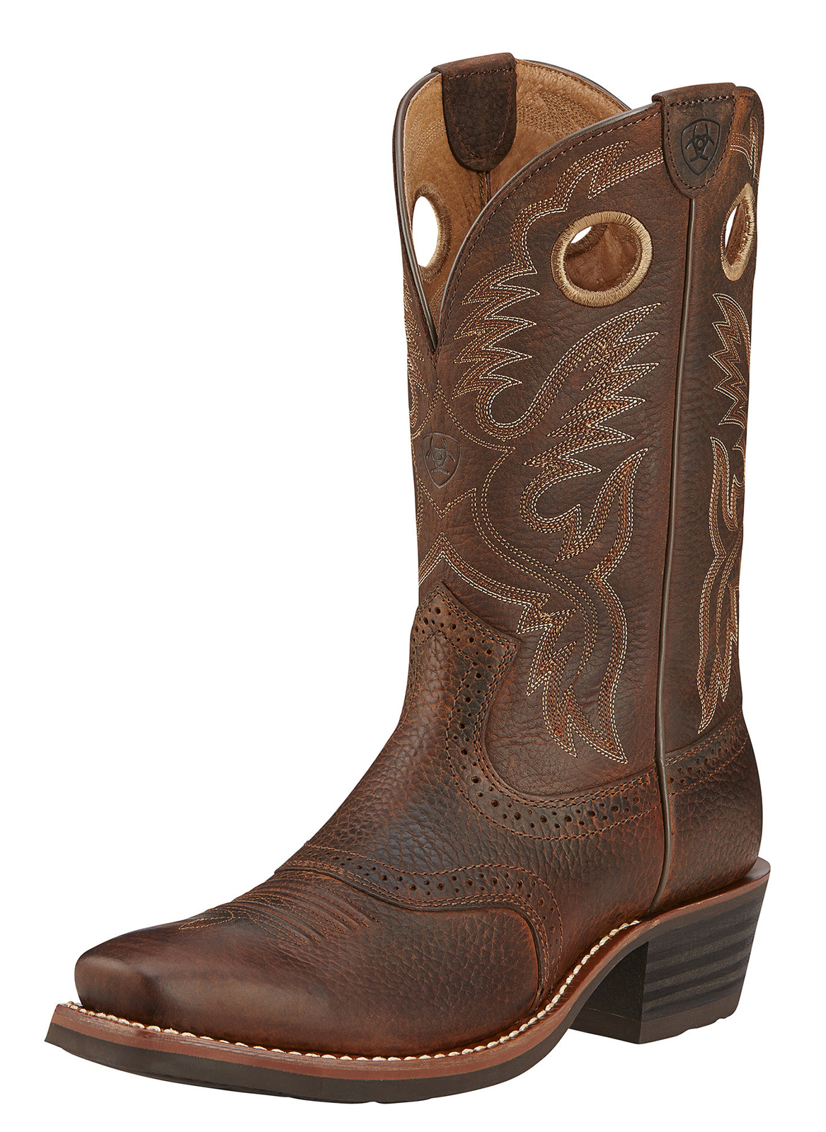 Ariat Mens Heritage Roughstock Boots (10002227) Brown Rowdy