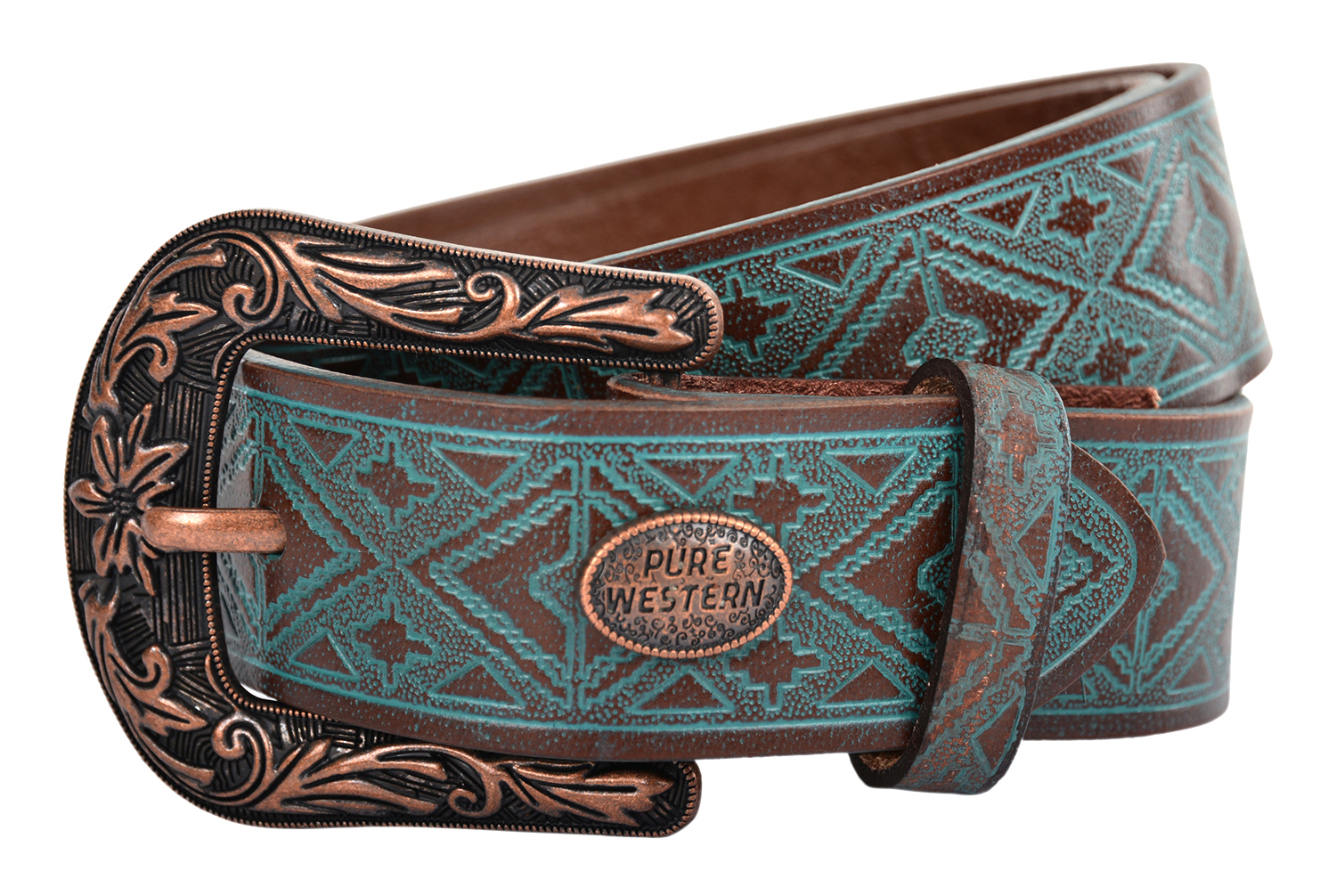 Pure Western Womens Jules Belt (P1W2954BLT) Turquoise