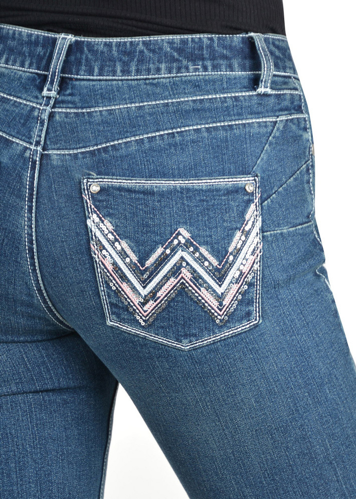 Wrangler Womens Arizona Q-Baby Booty Up Jeans (XCP2250898) Vintage Wash