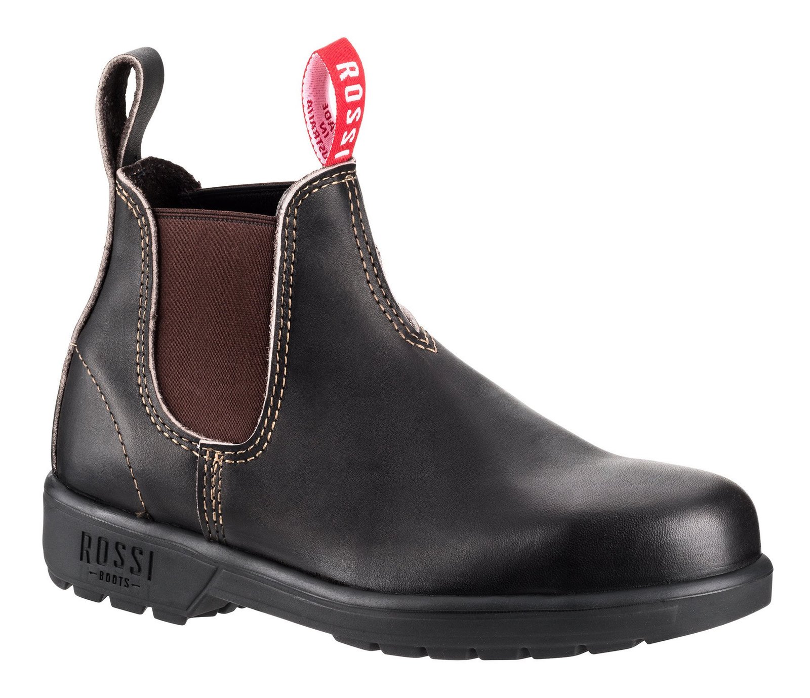Buy Rossi Mens Trojan Elastic Sided Safety Boots (700) Claret 12