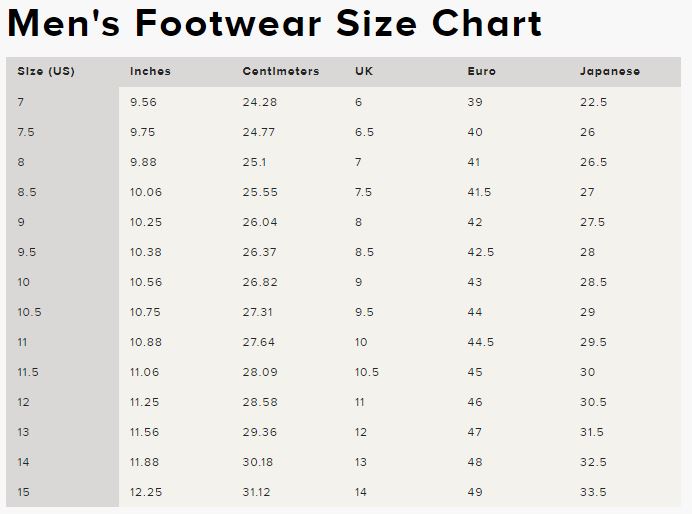 Ariat Heritage Boot Size Chart