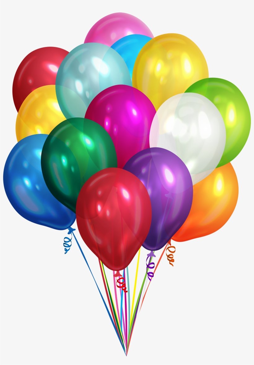 Bunch of helium balloons