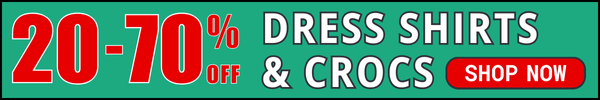 2025 DEC | SHOP DRESS SHIRTS & CROCS 