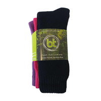 Bamboo Textiles 3-Yarn Socks 3 Pack (0793618080860) Black/Hot Pink/Purple M6-10/W8-11 [SD]