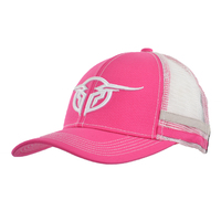 Bullzye Womens Racing Stripes Cap (B0S2922CAP) Pink/White [SD]