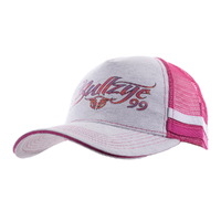 Bullzye Womens Sunset Trucker Cap (B2S2907CAP) White Marle/Pink OSFM [SD]