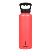 Fifty Fifty 1.1L Drink Bottle with 3 Finger Holder Lid (FDW200) Coral