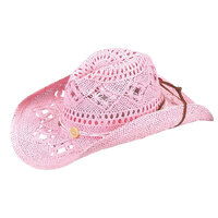 Jacaru Cowboy Hat with Button & Beads (1566) Pink OSFM