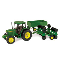 John Deere Childrens 6410 Tractor with Barge Wagon and Disk (15489)