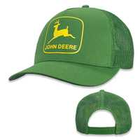 John Deere JD Twill/Trucker Mesh Cap (J14A-03DS-JDR-JG4) Green/Yellow OSFM 