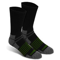 John Deere Mens JD Crew 3 Pack Work Socks (JD57410BKCAU) Black/Grey O/S 