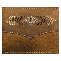 Roper Mens Bi-Fold Wallet (8133100) Diamond Concho Brown [SD]