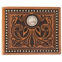 Roper Mens Bi-Fold Wallet (8137100) Tooled Leather Tan