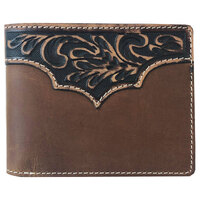 Roper Mens Bi-Fold Wallet (8146100) Tooled Yoke Tan