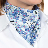 Just Country Womens Carlee Double Sided Scarf (SCF2212) Blue/White/Blue Hibiscus