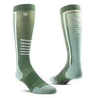 Ariat Unisex AriatTek Slimline Performance Socks (10041196) Four Leaf Clover/Hedge Gren One Size
