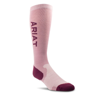 Ariat Unisex AriatTek Performance Socks (10041271) Nostaglia Rose/Mulberry One Size