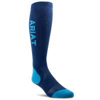 Ariat Unisex AriatTEK Performance Socks (10043930) Navy/Mosaic Blue One Size [SD]