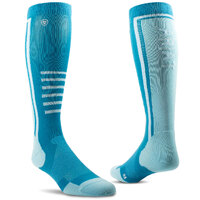 Ariat Unisex AriatTEK Slimline Performance Socks (10043935) Mosaic Blue/Gulf Stream One Size [SD]