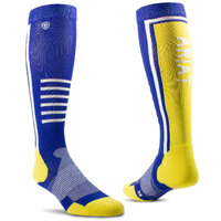 Ariat Unisex AriatTEK Slimline Performance Socks (10043936) Surf The Web/Primrose Yellow One Size [SD]