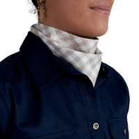 Just Country Womens Carlee Double Sided Scarf (SCF2403) Fawn Check/Grey Check OSFM