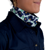 Just Country Womens Carlee Double Sided Scarf (SCF2422) Navy/White Cosmos OSFM