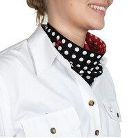 Just Country Womens Carlee Double Sided Scarf (SCF2558) Black Polka Dot/Red Polka Dot