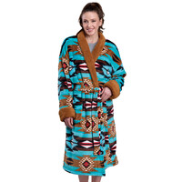 Roper Womens Fleece Robe (8355500) Aztec Green