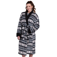 Roper Womens Fleece Robe (8355501) Aztec Black